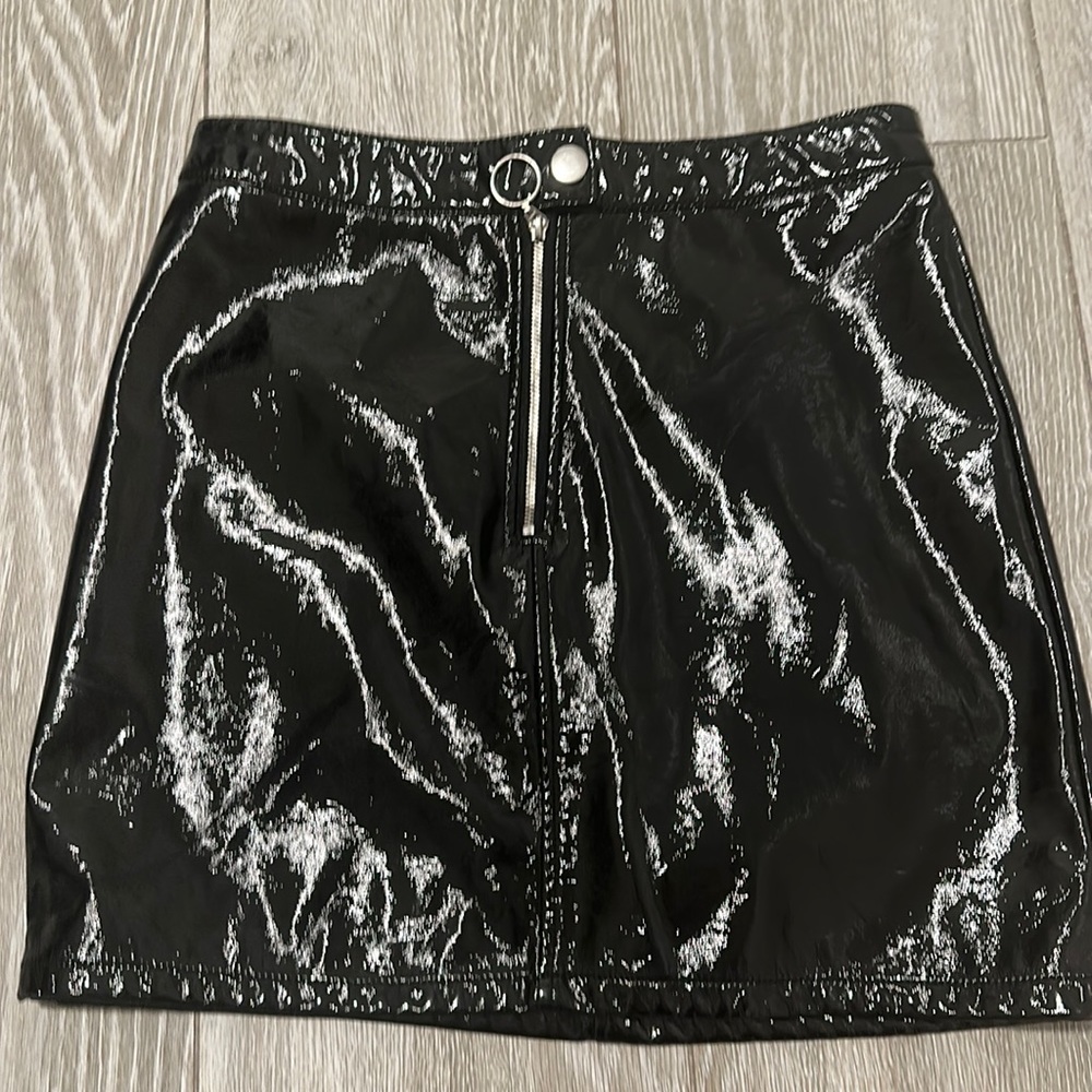 Black patent leather skirt. Never worn